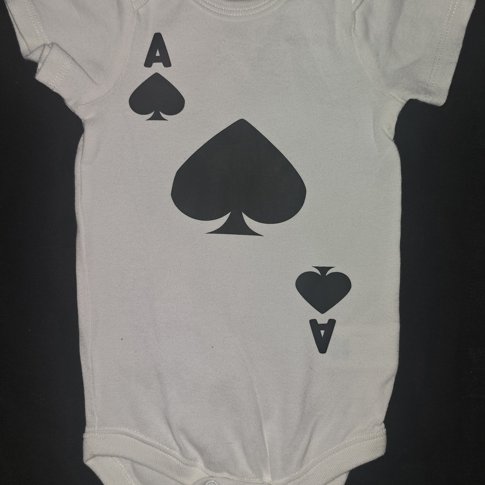 Carter's White Ace of Spades Bodysuit